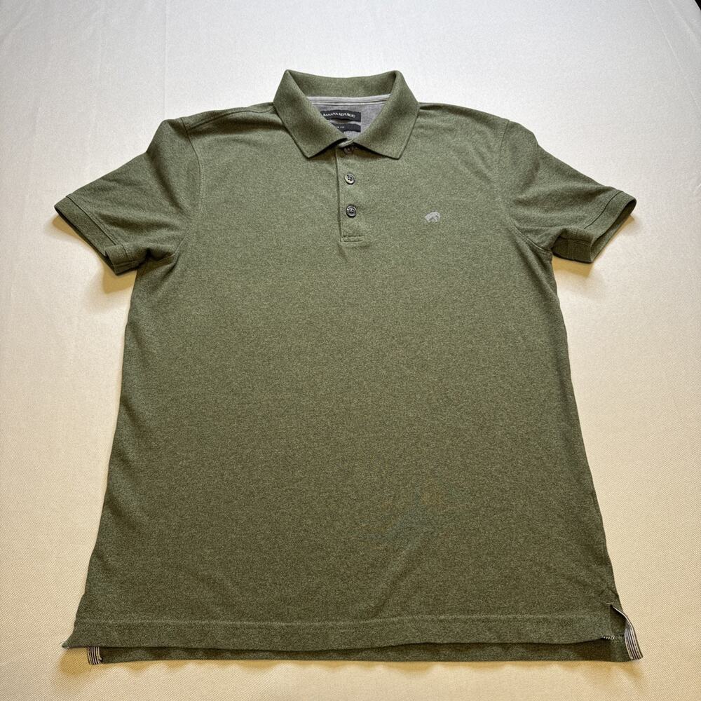 Banana Republic Men’s Slim Fit Size M Short Sleeve Polo Shirt Olive Green